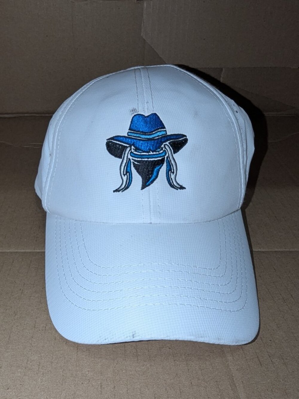 Imperial Golf Hat White Performance Adjustable Cap Embroidered Logo